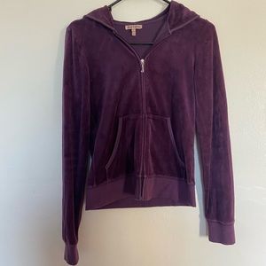 Juicy Couture Purple Velour Zipper Hoodie
